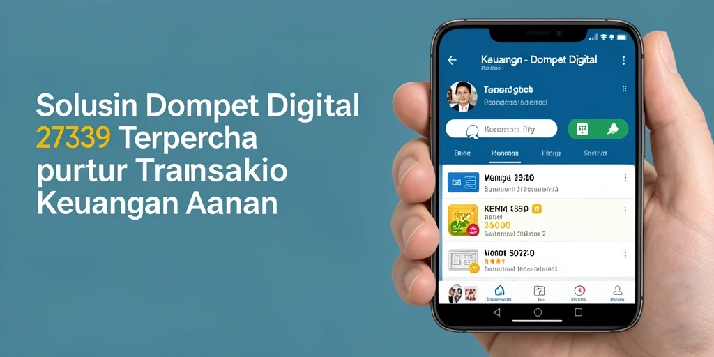 Tampilan antarmuka utama aplikasi Dompet Digital 2739 yang user-friendly.