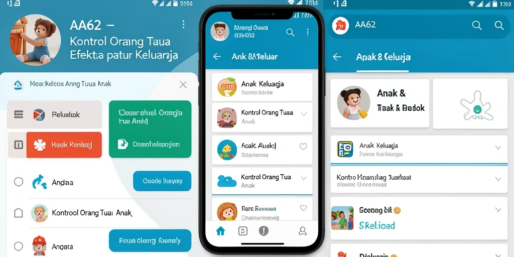 Tampilan antarmuka aplikasi Kontrol Orang Tua Anak yang intuitif dan mudah digunakan.
