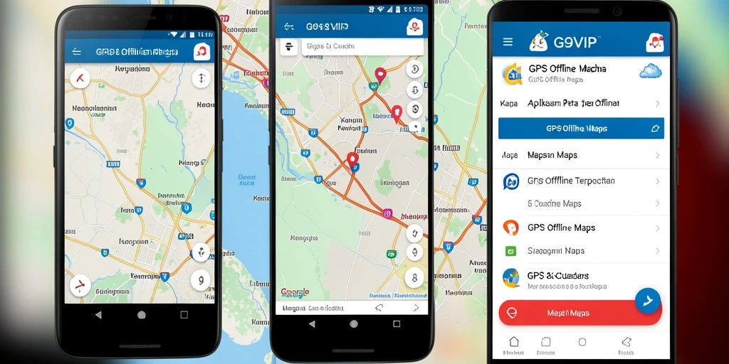 Antarmuka G9VIP menampilkan peta yang jelas dan navigasi yang mudah dipahami.