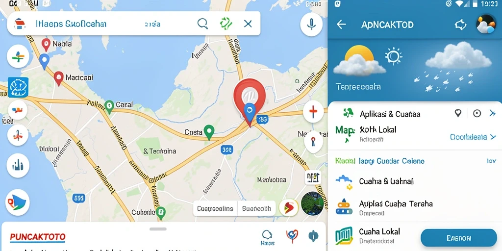 Tampilan antarmuka aplikasi Cuaca Lokal PUNCAKTOTO yang informatif.